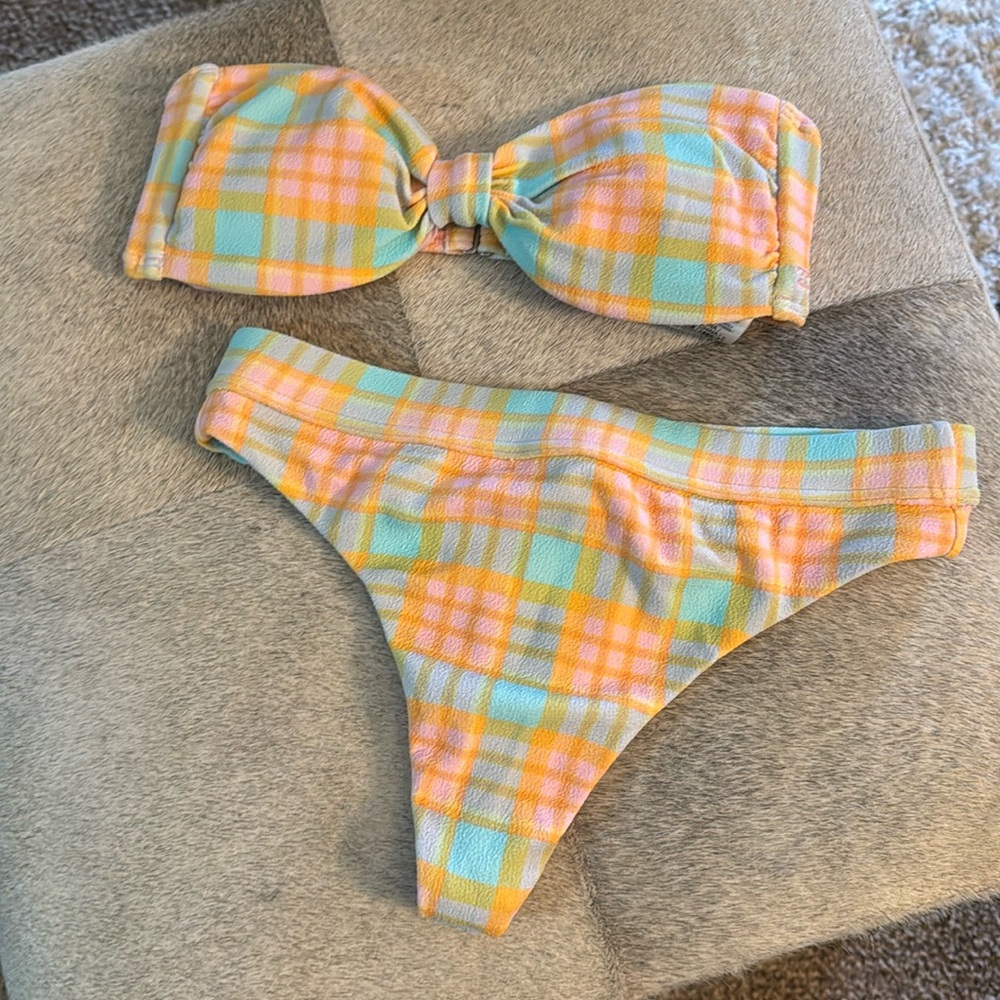 Billabong Plaid Two-Piece Bikini